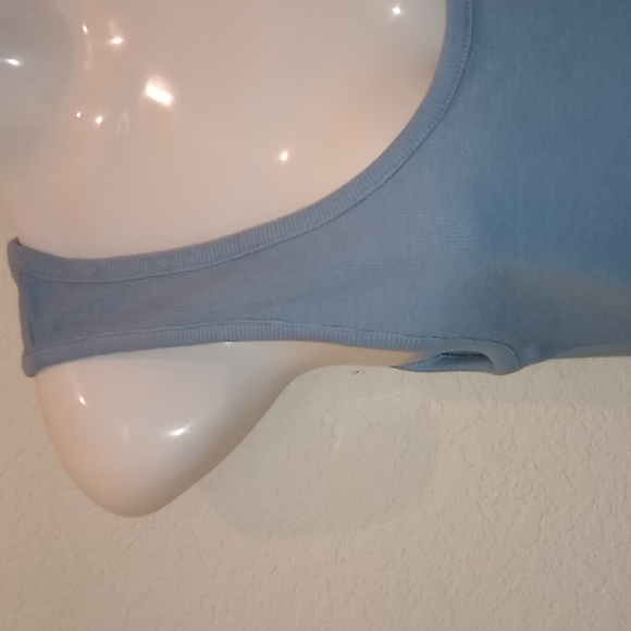 Soft Surroundings Tiffany Blue Ribbed Knit Tank Top - Picture 5 of 9
